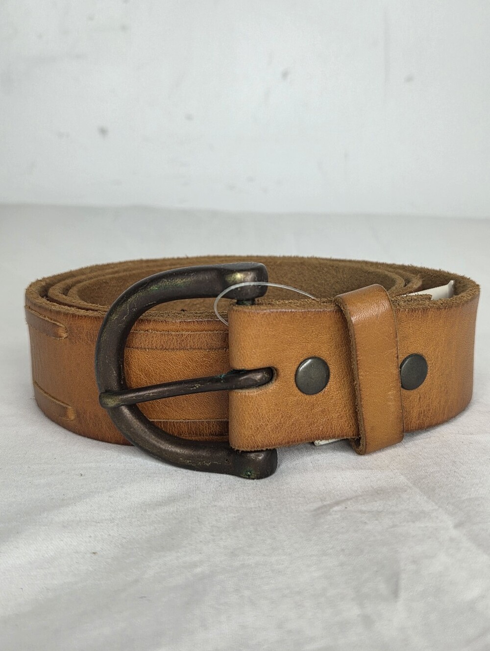 Earl Jean Size L Genuine Leather Tan Belt In Honey Color